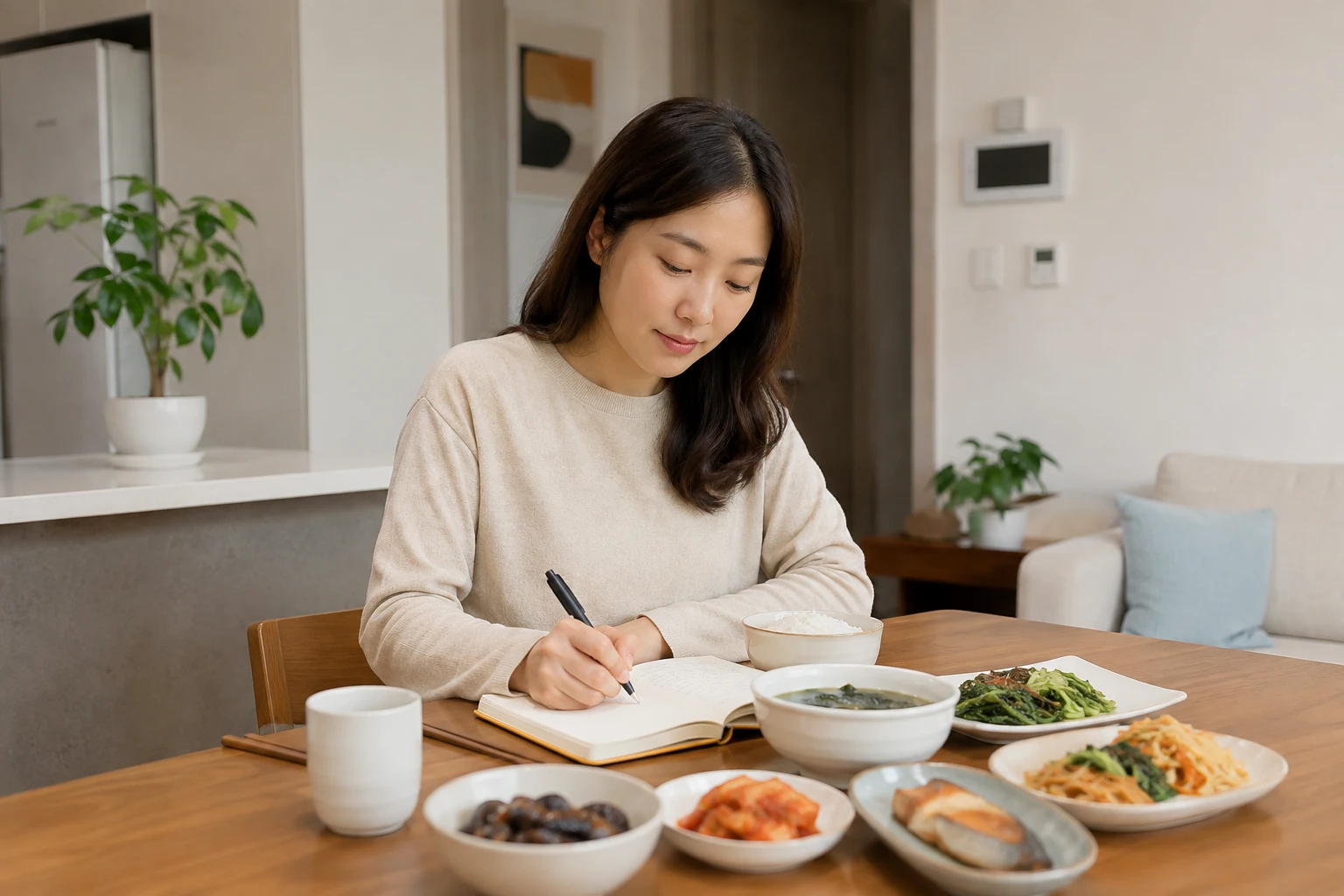 복부팽만 한의원 본문 기록 장면